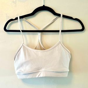 Lululemon white sports bra with removable pads size 8